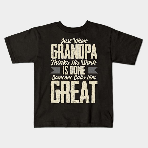 Great Grandpa Kids T-Shirt by creative